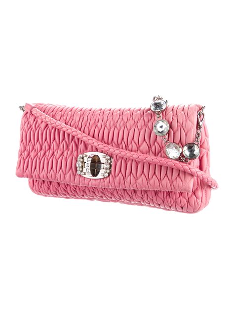 miu miu nappa cristal shoulder bag